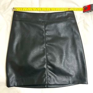 Black Faux Leather Mini Skirt Size 2